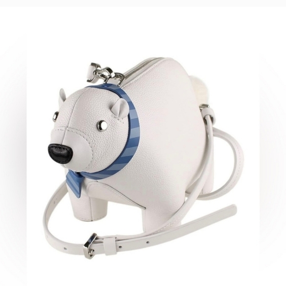 kate spade Handbags - 🤍🔹️ Kate Spade🔹️ Polar Bear Artic Friends White Leather Crossbody Novelty Bag